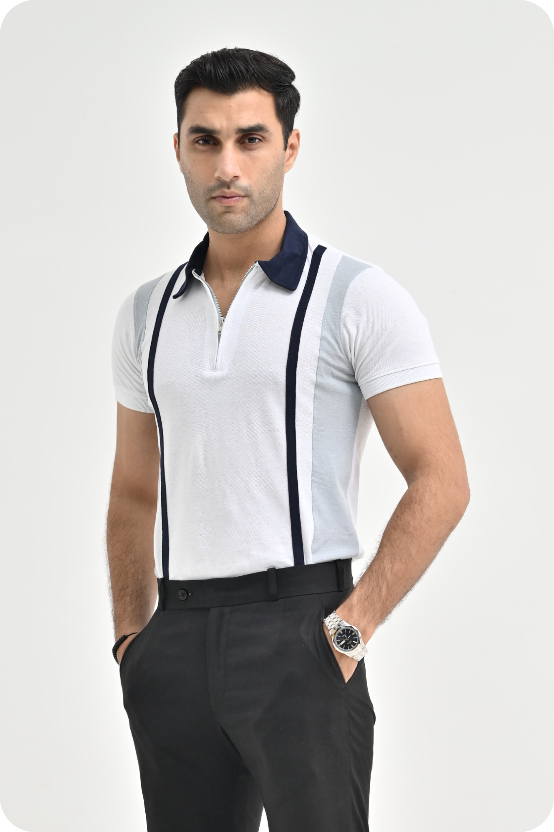 Elegance Zipper Polo