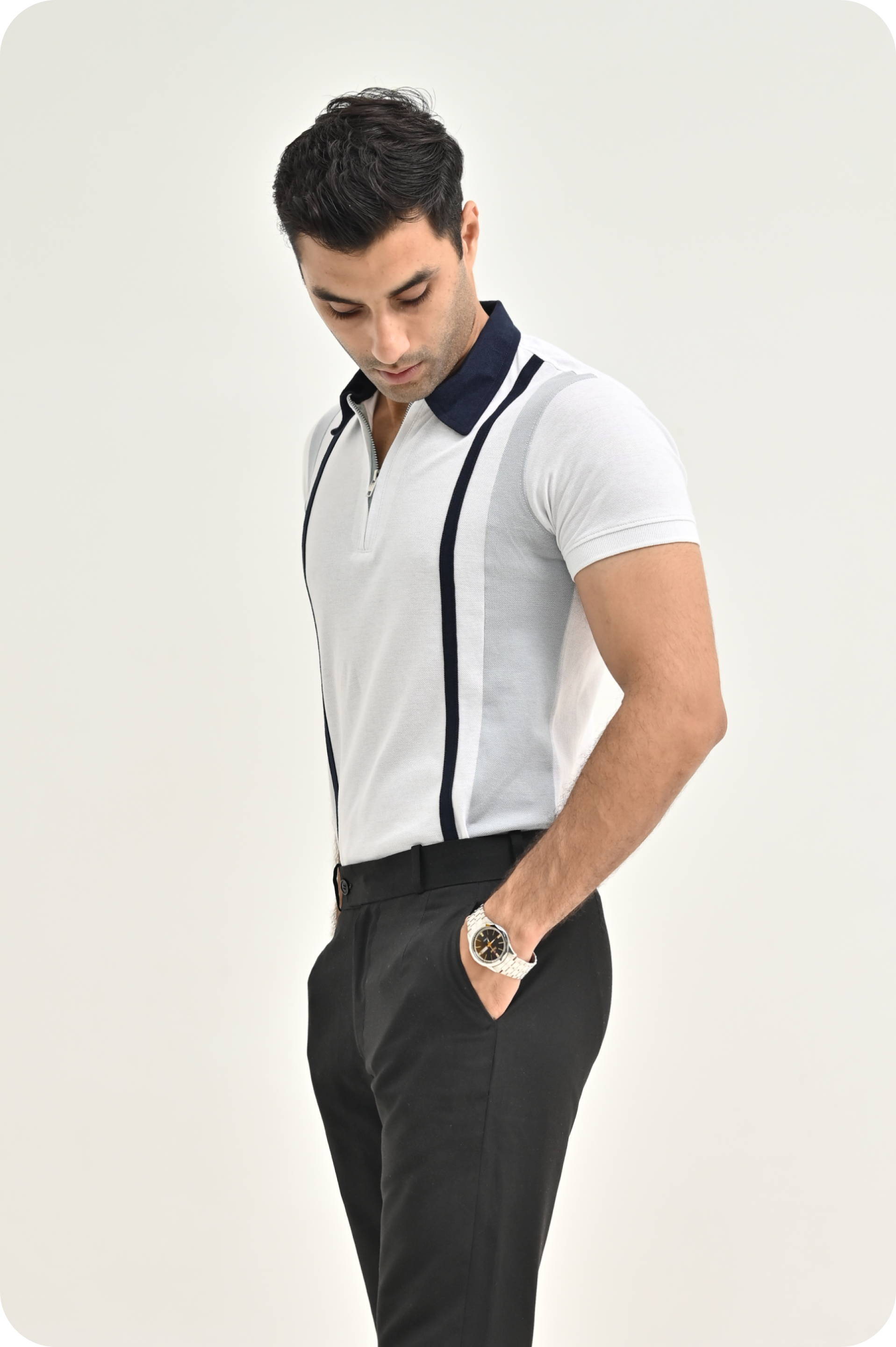 Elegance Zipper Polo