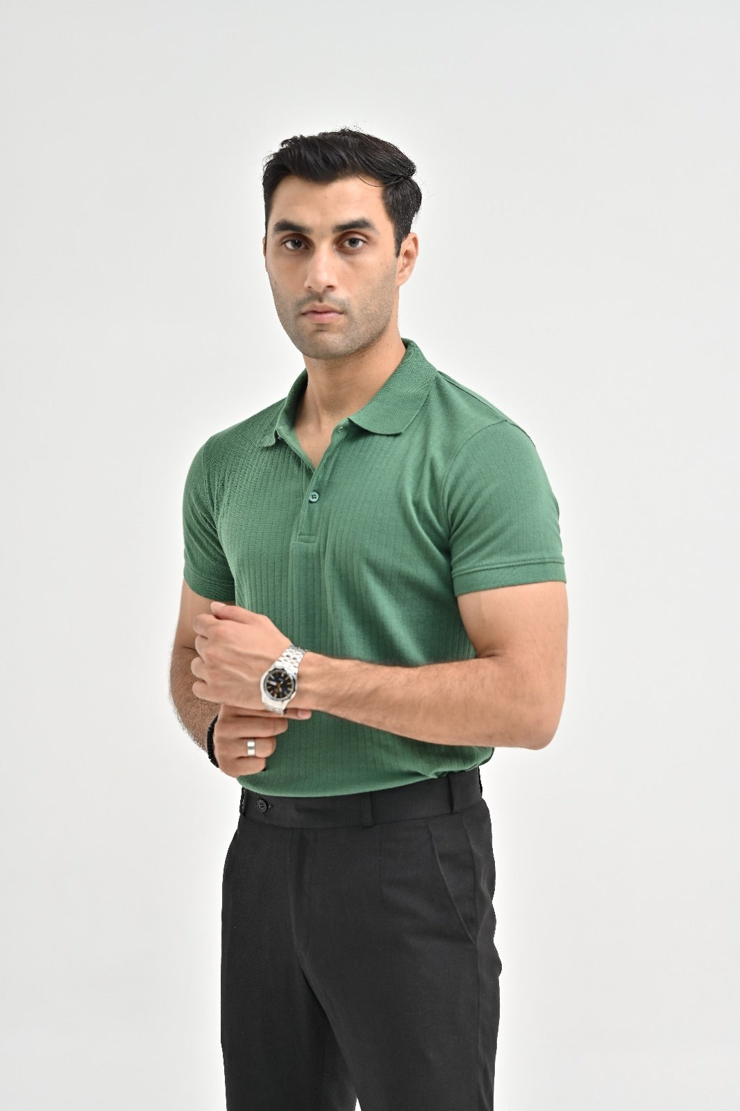 Green Drop Needle Polo